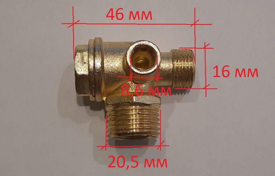 Обратный клапан d 5 мм с прозрачного пластика для воздушного компрессора