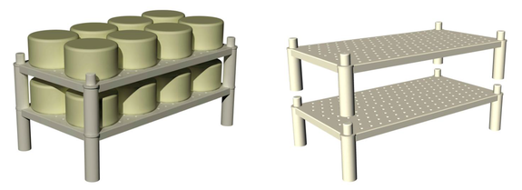Полки для созревания сыра из полипропилена